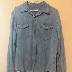 Good American Denim Button-Up Shirt